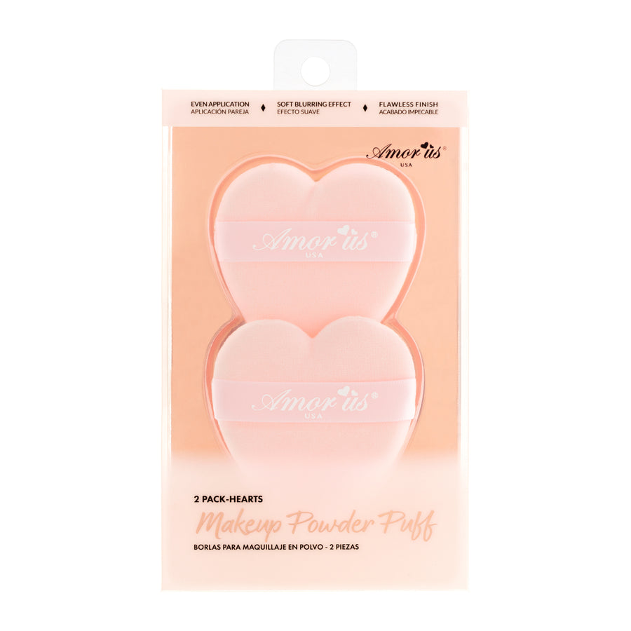 [MPP-2] Dúo De Esponja Borla Corazón Rosa