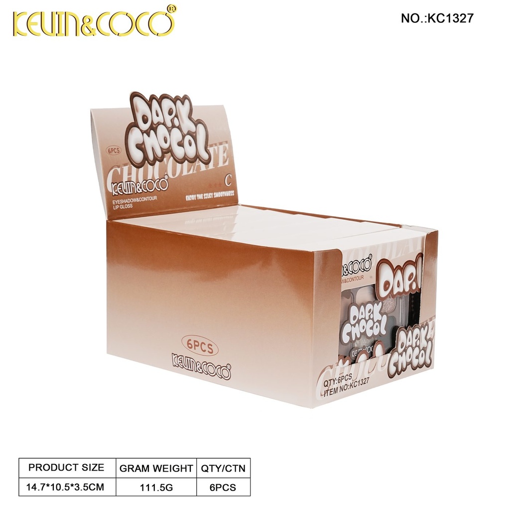[KC1327] Paleta De Sombras + Brillo Para Labios